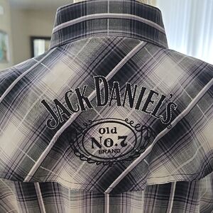 Jack Daniels Men's Plaid Button Up